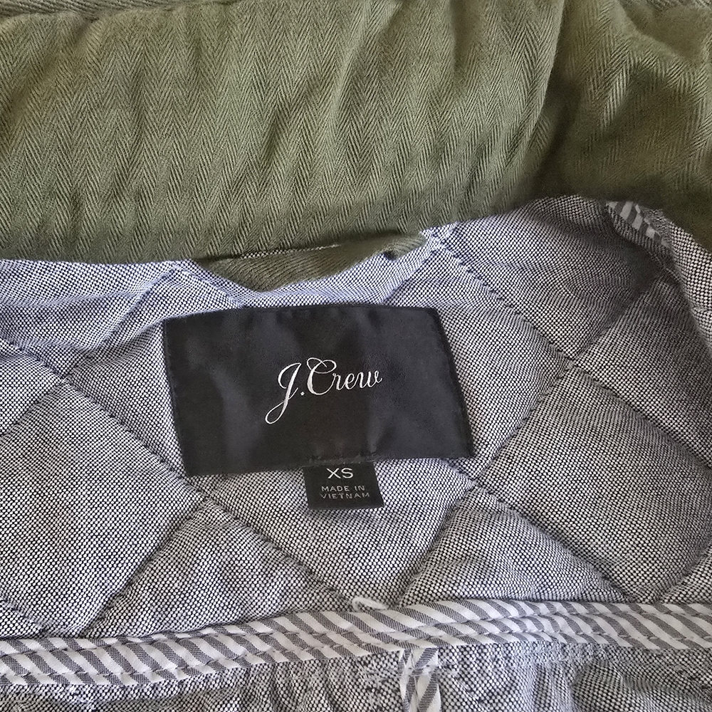 J. Crew Green Downtown Field Jacket Excellent Condition Sz XS - Picture 6 of 8